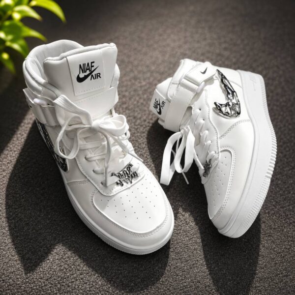Full White High Nick Shoes